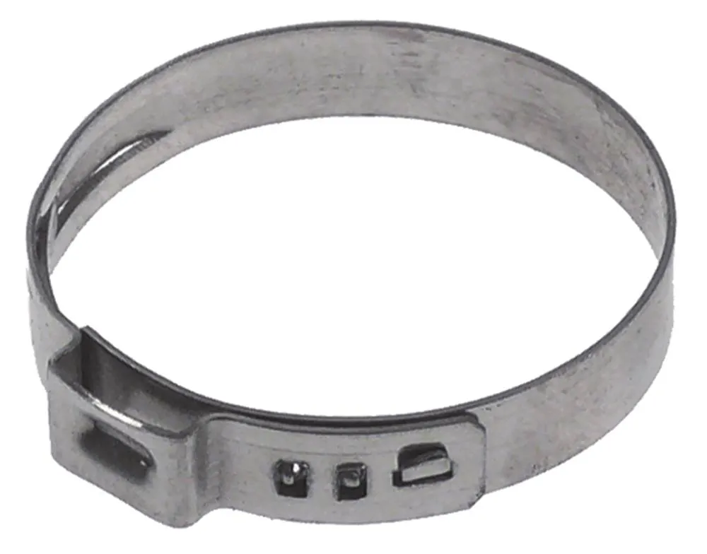 Einohrklemme Bandstärke 0,6mm Breite 7mm Größe 31,4-34,5mm CNS W4 7mm