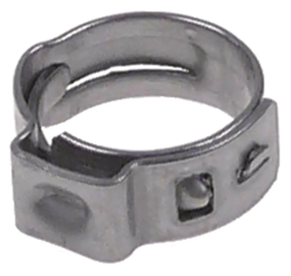 Einohrklemme Bandstärke 0,6mm Breite 5mm Größe 8,8-10,5mm CNS W4 5mm