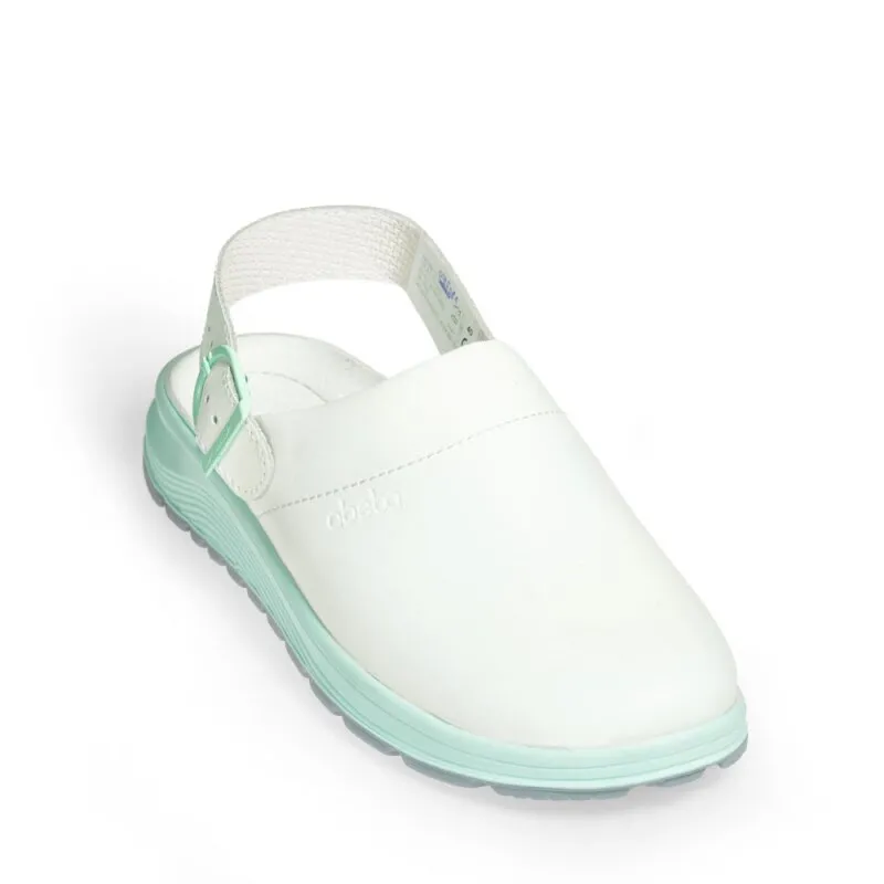 Medizinische Clog ACTIVE 85081 weiß perforiert mit Schnalle Gr.40