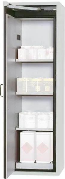 Asecos Gefahrstoffschrank S Classic 90 Breite 600 mm RAL 7035 lichtgrau