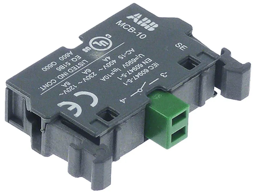 ABB MCB-10 Kontaktblock für Hoonved EDT140, EDT85, EDT100 schwarz/grün